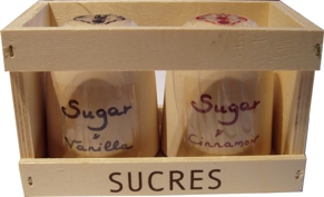 SUGAR GIFTSET, 2 clay shakers, each 100g
