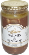 Guinea fowl in red wine sauce - in glass jar