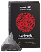 Cérémonie Tea, WILD BERRY, 20 Pyramid Sachets, 50g